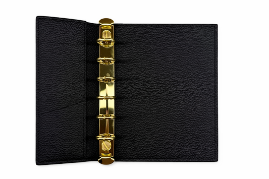 A7 (Passport size) 6-Ring Binder Insert – Frosted Dashboard with Gold Mechanics