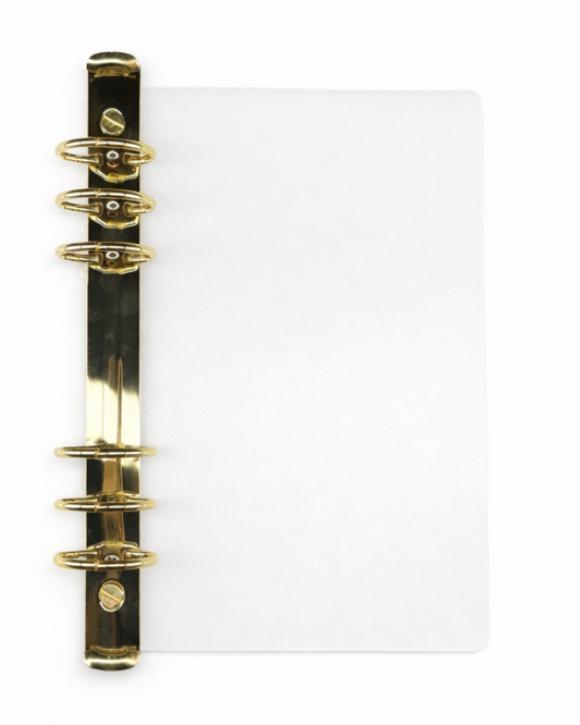 A5 6-Ring Binder Insert – Frosted Dashboard with Gold Mechanics