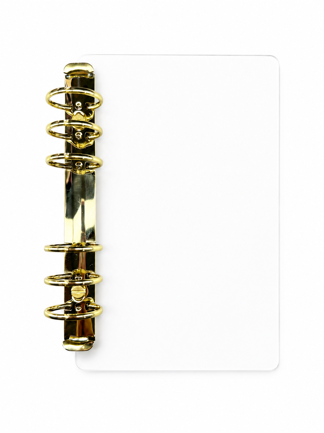 A6 6-Ring Binder Insert – Frosted Dashboard with Gold Mechanics